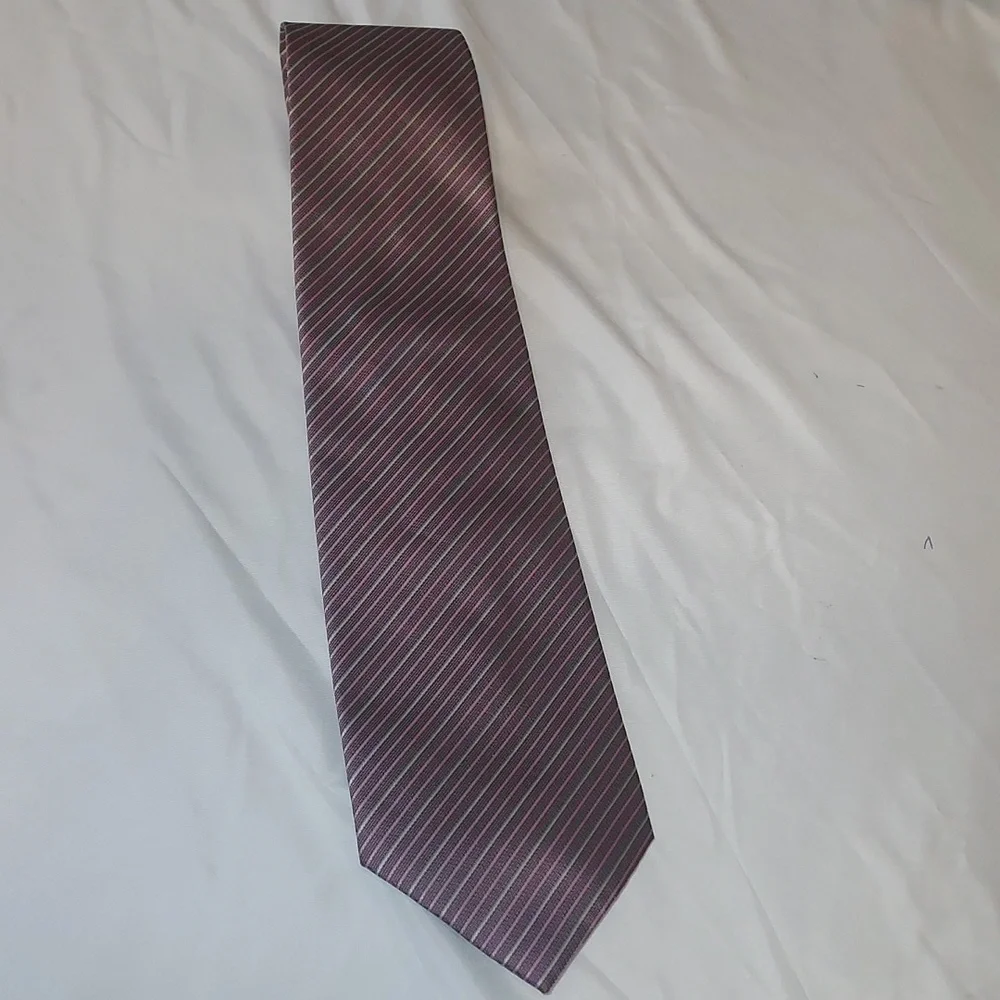 Yves Saint Laurent Striped Silk Tie